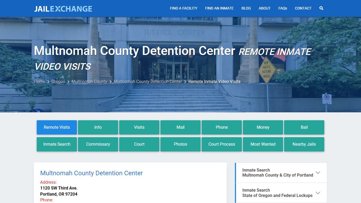 Video Visitation - Multnomah County Detention Center, OR - Jail Exchange
